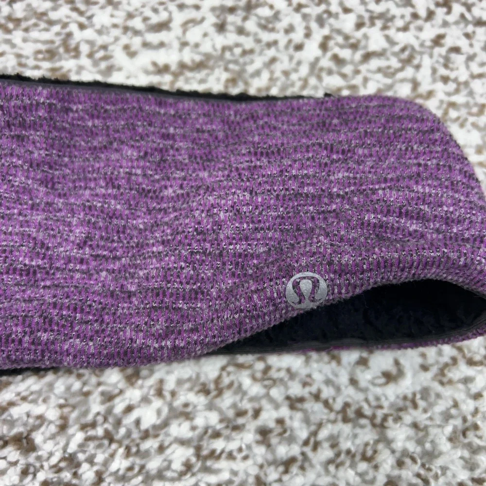 Lululemon Headband Womens One Size Purple Fleece Lined Ear Warmer Winter Running